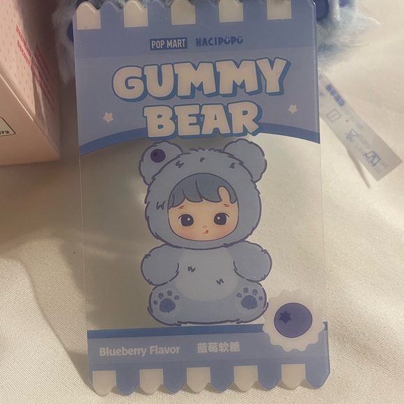 Pop Mart Haci Pupu Gummy Bear Plush Bag Charm - Blueberry - Picture 3 of 6